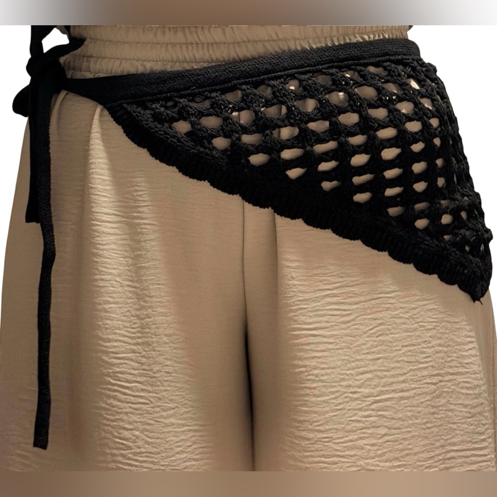 Free People Beach Black Crochet Bikini coverup size XS